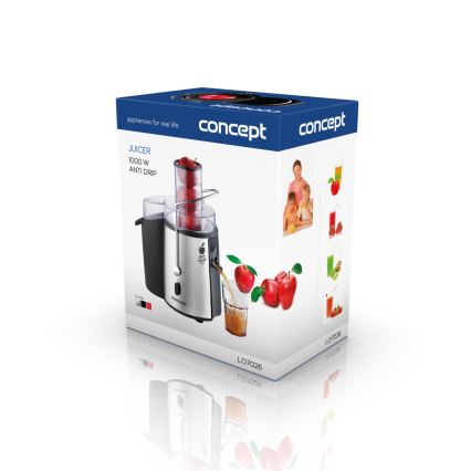 Concept LO7026 - Odstredivý odšťavovač 1000W/230V čierny/nerez