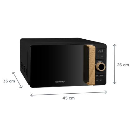Concept MT3520bc - Mikrovlnná rúra 800 W/230 V, 20 l, čierna