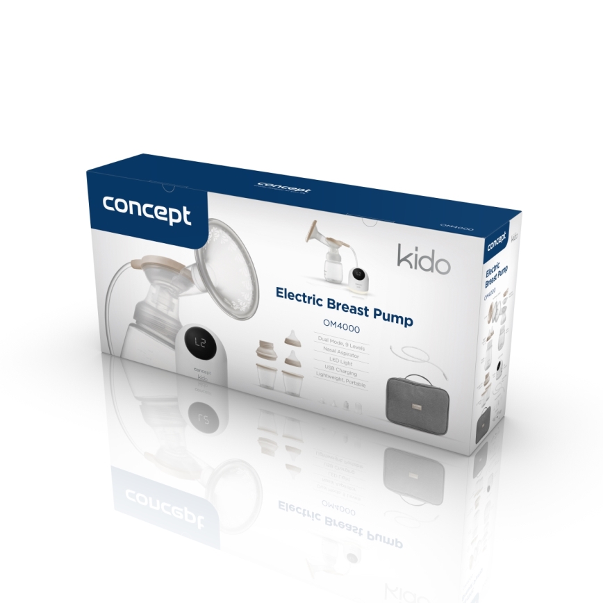 Concept OM4000 - Elektrická odsávačka materského mlieka 2v1 KIDO biela