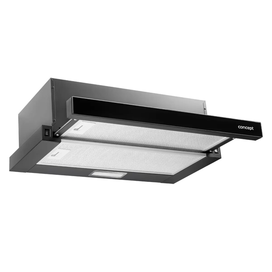 Concept OPV3560bc - Výsuvný odsávač pár 59,5 cm čierny