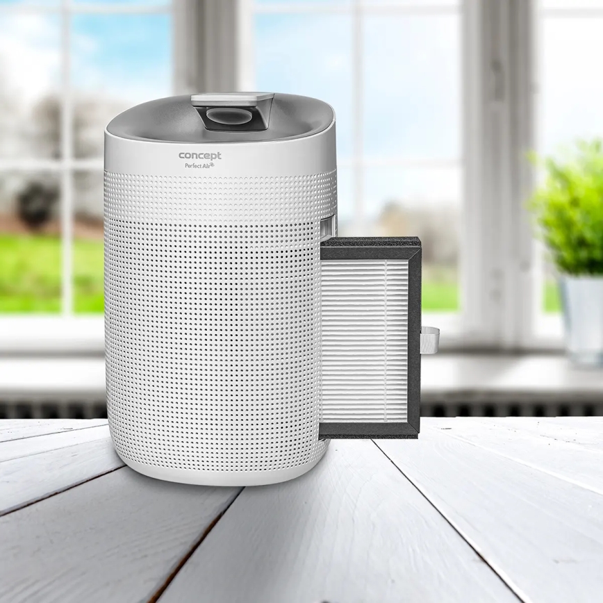 Concept OV1200 - Odvlhčovač a čistička vzduchu PERFECT AIR 1 l 45W/230V biela