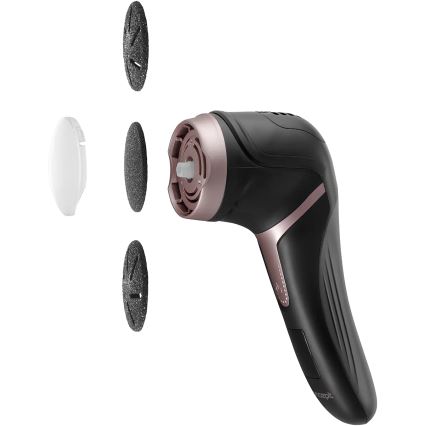 Concept PN3020 - Elektrický pilník na päty PERFECT SKIN 5V 1200 mAh IPX6 čierna/ružovo-zlatá