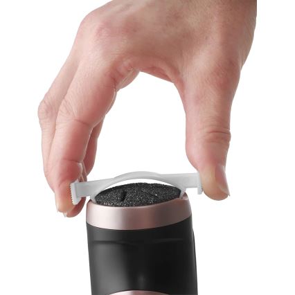 Concept PN3020 - Elektrický pilník na päty PERFECT SKIN 5V 1200 mAh IPX6 čierna/ružovo-zlatá