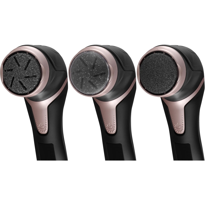 Concept PN3020 - Elektrický pilník na päty PERFECT SKIN 5V 1200 mAh IPX6 čierna/ružovo-zlatá