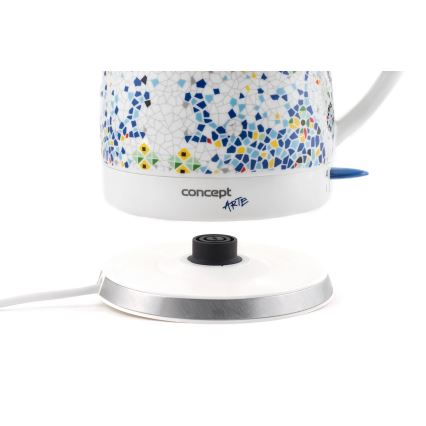 Concept RK0020 - Rýchlovarná kanvica 1,5 l 1350W/230V pestrofarebná/keramika
