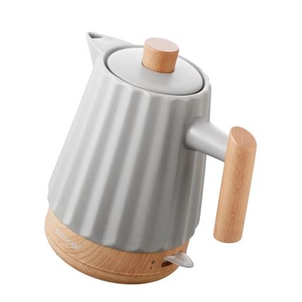 Concept RK0091 - Rýchlovarná kanvica 1,5 l 1500W/230V svetlosivá/drevený dekor/keramika