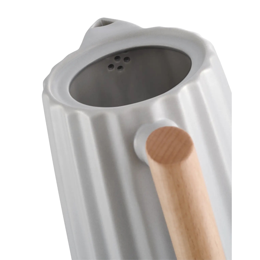 Concept RK0091 - Rýchlovarná kanvica 1,5 l 1500W/230V svetlosivá/drevený dekor/keramika