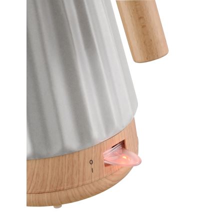 Concept RK0091 - Rýchlovarná kanvica 1,5 l 1500W/230V svetlosivá/drevený dekor/keramika