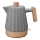 Concept RK0092 - Rýchlovarná kanvica 1,5 l 1500W/230V tmavošedá/drevený dekor/keramika