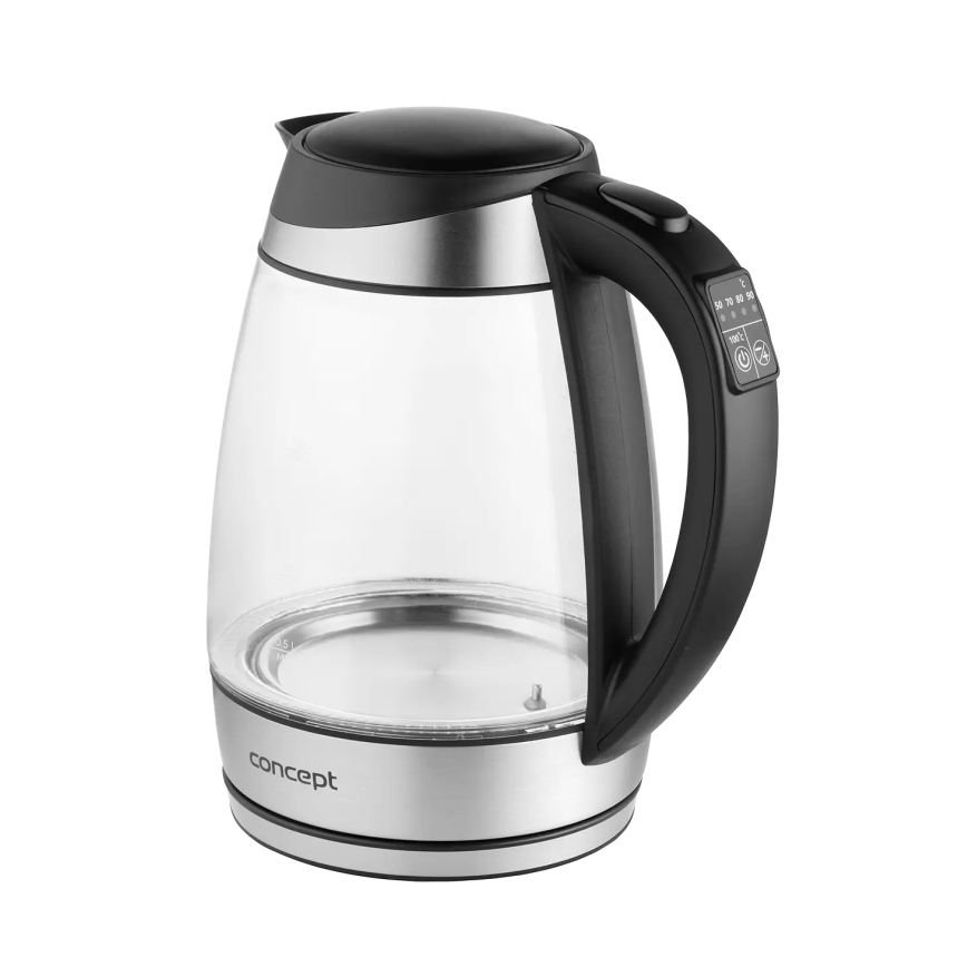 Concept RK4120 - Rýchlovarná kanvica s reguláciou teploty, 1,7 l, 2200 W/230 V, nerezové prevedenie