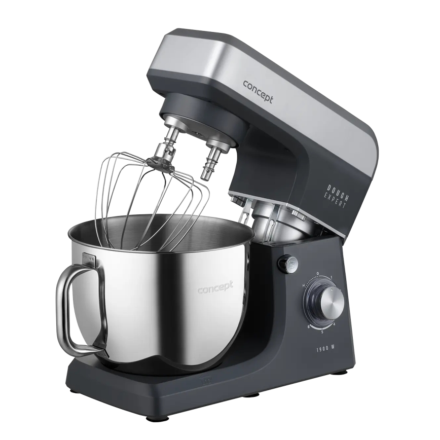 Concept RM6010 - Kuchynský planetárny robot DOUGH EXPERT 1900W/230V antracit/nerez