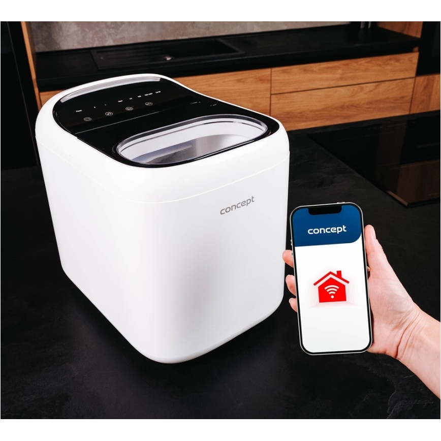Concept VL1520 - Výrobník ľadu 150W/230V Wi-Fi biela