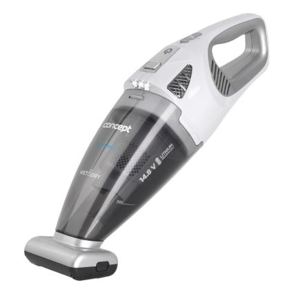 Concept VP4370 - Ručný vysávač WET & DRY PERFECT CLEAN 90W/14,8V 2200 mAh biela