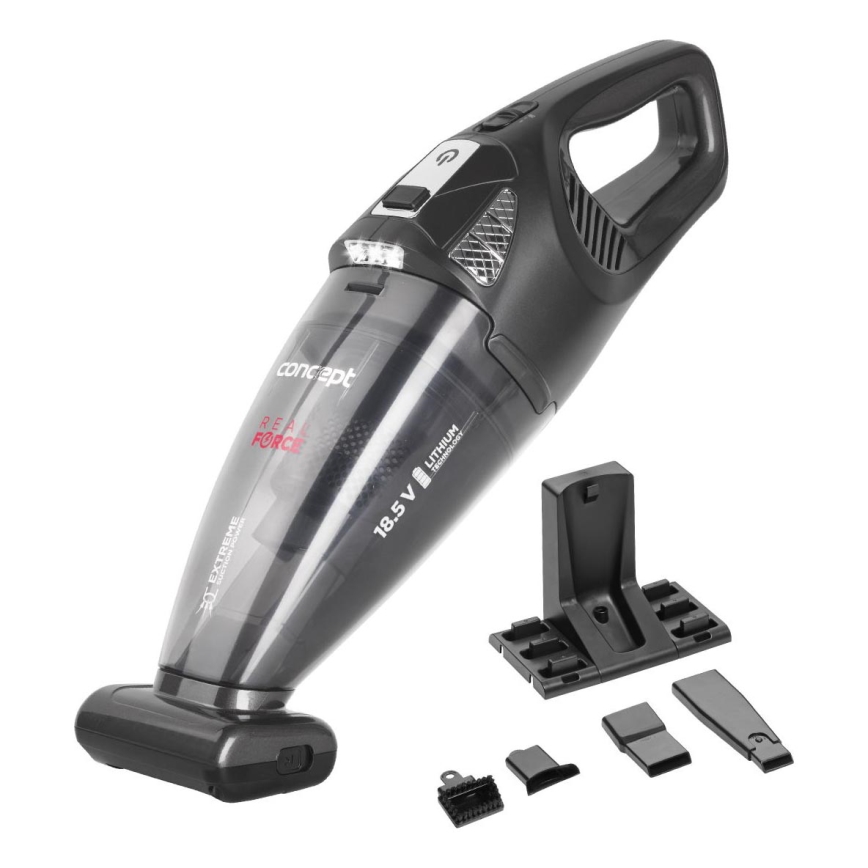 Concept VP4380 - Ručný vysávač REAL FORCE 110W/18,5V 2200 mAh čierna
