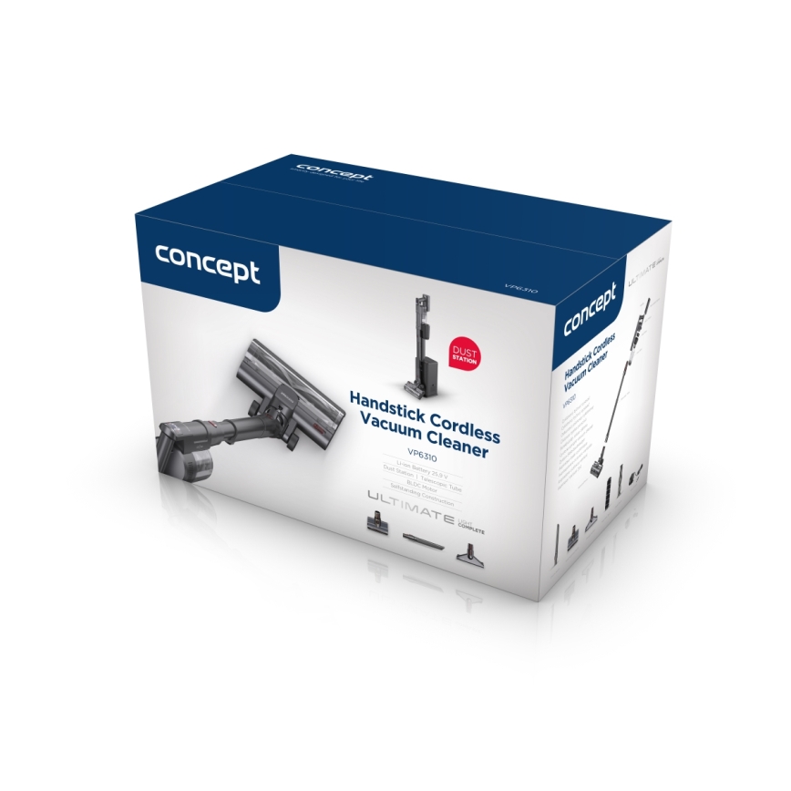 Concept VP6310 - Tyčový vysávač 3 v 1 ULTIMATE COMPLETE LIGHT 420 W/25,9 V 2200 mAh čierna
