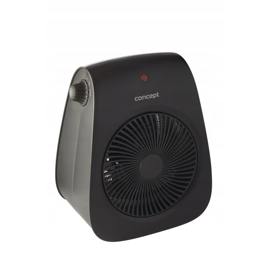 Concept vt7041 - ventilátor s ohrievacím telesom 1000/2000 W/230 V, čierny