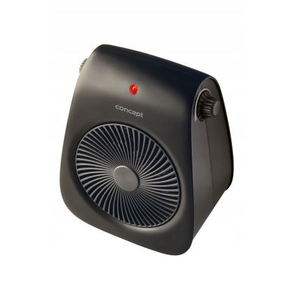 Concept vt7041 - ventilátor s ohrievacím telesom 1000/2000 W/230 V, čierny