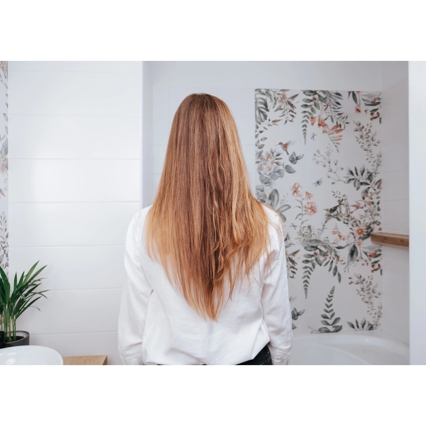 Concept VZ2110 - Žehlička na vlasy GLAM STYLE 48W/230V biela/ružovo-zlatá