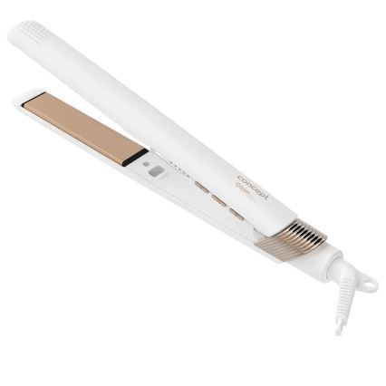 Concept VZ2110 - Žehlička na vlasy GLAM STYLE 48W/230V biela/ružovo-zlatá
