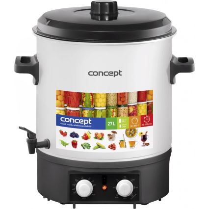 Concept ZH0030 - Zavárací hrniec 27 l 2000W/230V biela/čierna