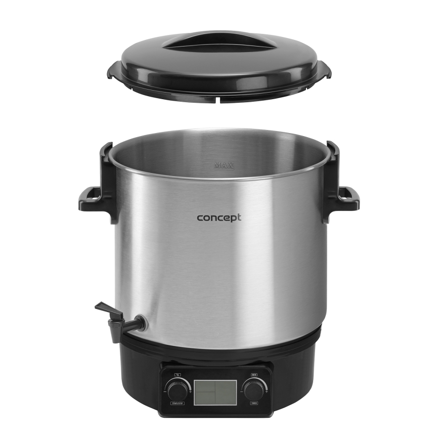 Concept ZH0040 - Zavárací hrniec 27 l 2000W/230V nerez/čierna