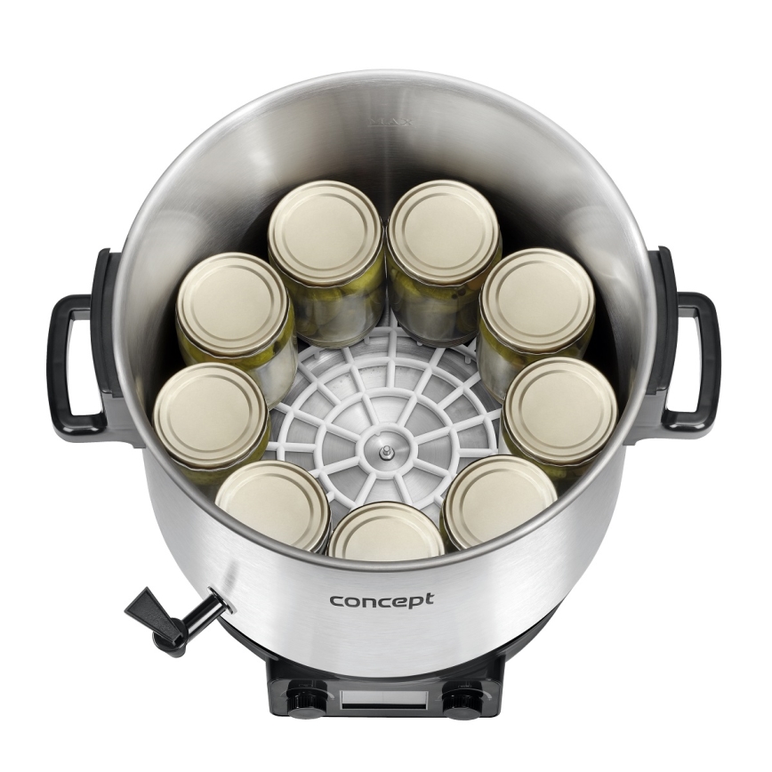Concept ZH0040 - Zavárací hrniec 27 l 2000W/230V nerez/čierna