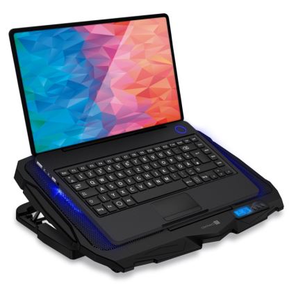 CONNECT IT CCP-2200-BK - Chladiaca podložka pre notebook 4x ventilátor 2xUSB čierna//modrá
