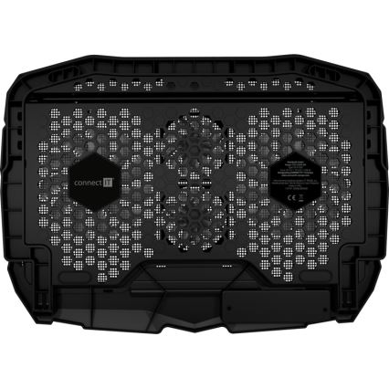 CONNECT IT CCP-2200-BK - Chladiaca podložka pre notebook 4x ventilátor 2xUSB čierna//modrá
