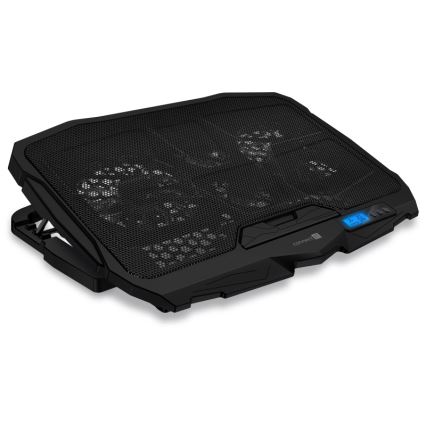 CONNECT IT CCP-2200-BK - Chladiaca podložka pre notebook 4x ventilátor 2xUSB čierna//modrá