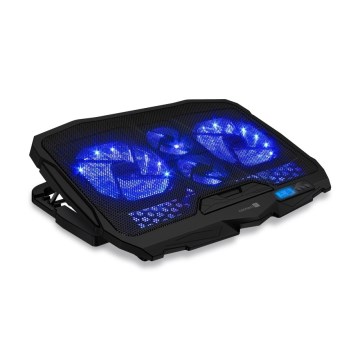 CONNECT IT CCP-2200-BK - Chladiaca podložka pre notebook 4x ventilátor 2xUSB čierna//modrá