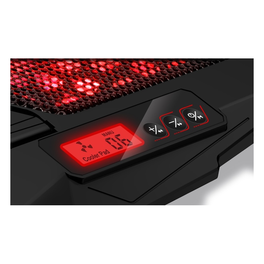 CONNECT IT CCP-2200-RD - Chladiaca podložka pre notebook 4x ventilátor 2xUSB čierna/červená