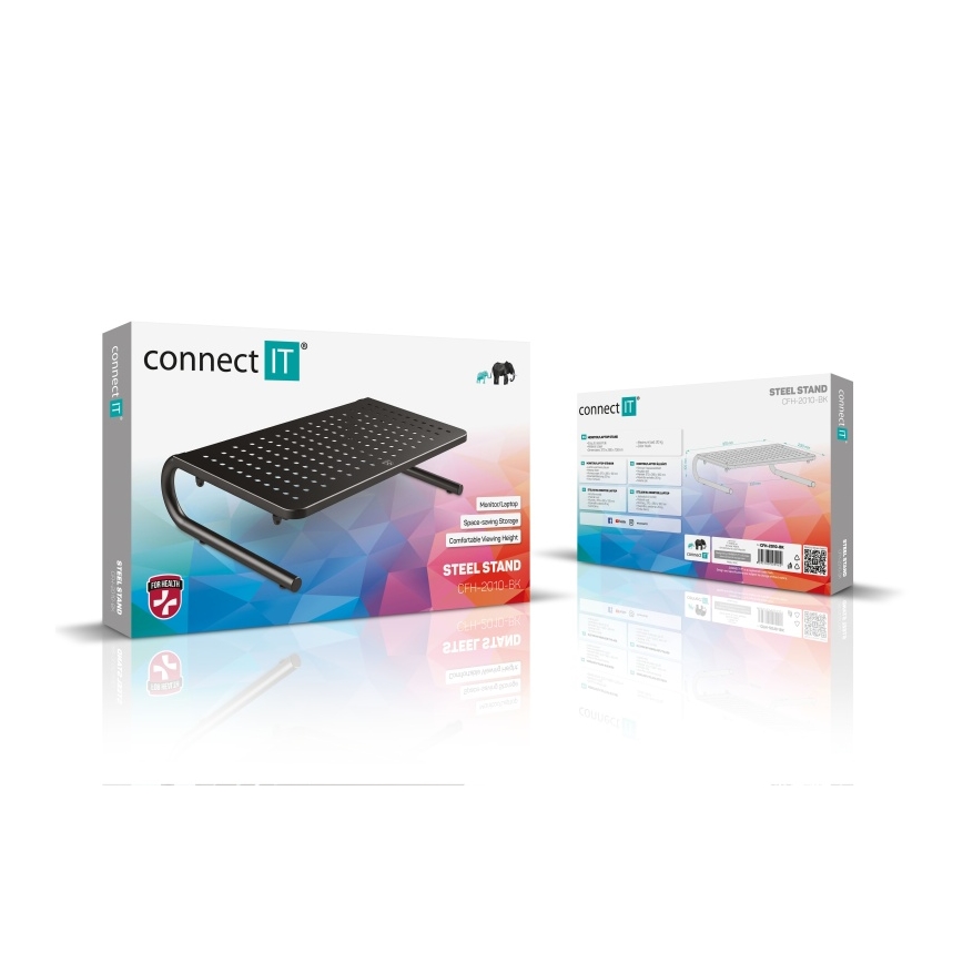 CONNECT IT CFH-2010-BK - Multifunkčný kovový podstavec čierna
