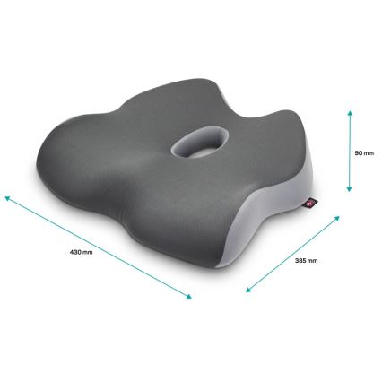 CONNECT IT CFH-5901-GY - Anatomický vankúš na stoličku šedá