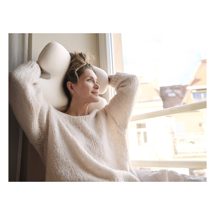 CONNECT IT CFH-6030-WH - Anatomický vankúš Virgo biela/sivá