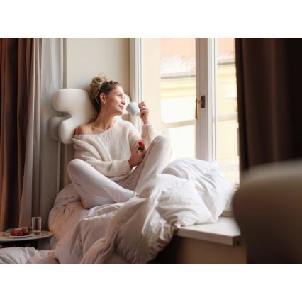 CONNECT IT CFH-6030-WH - Anatomický vankúš Virgo biela/sivá