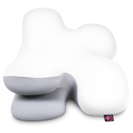 CONNECT IT CFH-6030-WH - Anatomický vankúš Virgo biela/sivá