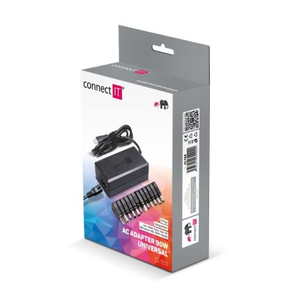 CONNECT IT CI-133 - Univerzálny napájací adaptér pre notebooky 90W