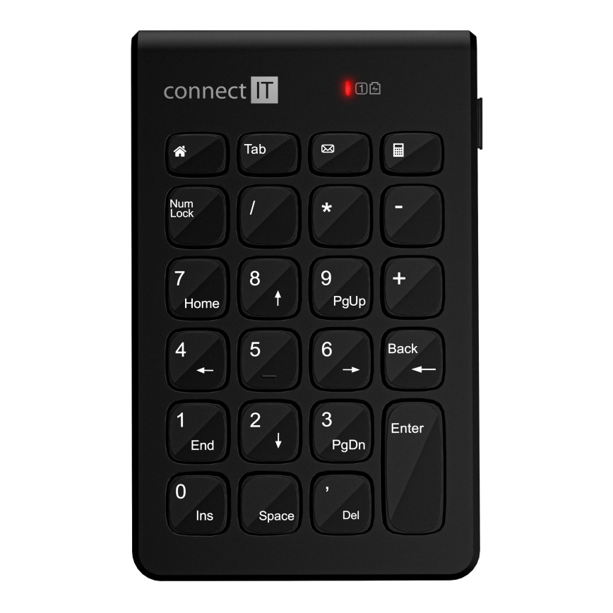 CONNECT IT CKB-0062-BK - Bezdrôtová numerická klávesnica 1xAAA čierna