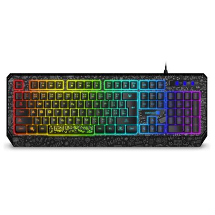 CONNECT IT CKB-3530-DD - LED RGB Káblová herná klávesnica s CZ/SK lokalizáciou čierna