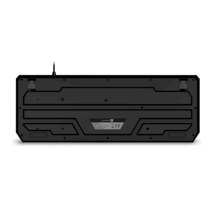 CONNECT IT CKB-3530-DD - LED RGB Káblová herná klávesnica s CZ/SK lokalizáciou čierna