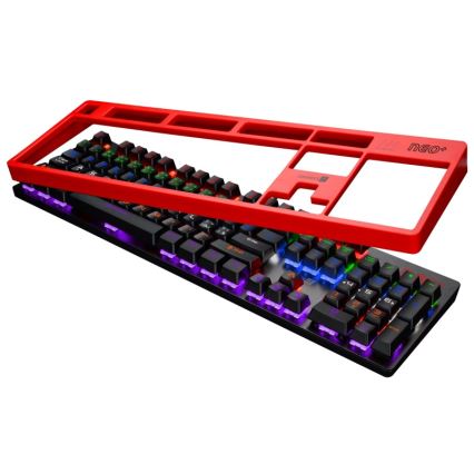 CONNECT IT CKB-3591-CS - LED RGB Káblová herná klávesnica s CZ/SK lokalizáciou čierna + červený rámik