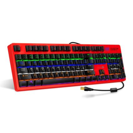 CONNECT IT CKB-3591-CS - LED RGB Káblová herná klávesnica s CZ/SK lokalizáciou čierna + červený rámik