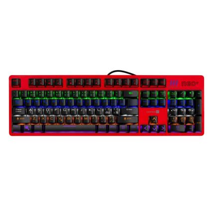 CONNECT IT CKB-3591-CS - LED RGB Káblová herná klávesnica s CZ/SK lokalizáciou čierna + červený rámik