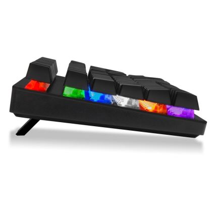 CONNECT IT CKB-3591-CS - LED RGB Káblová herná klávesnica s CZ/SK lokalizáciou čierna + červený rámik
