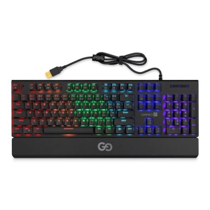 CONNECT IT CKB-7050-CS - LED RGB Káblová herná klávesnica s CZ/SK lokalizáciou čierna