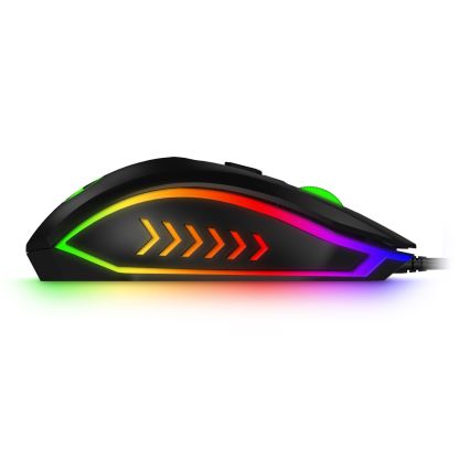 CONNECT IT CKM-3200-CS - LED RGB Káblová herná klávesnica a herná myš 1200/1800/2400/3600 DPI s CZ/SK lokalizáciou čierna