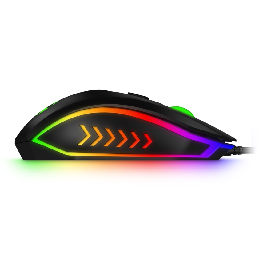 CONNECT IT CKM-3200-CS - LED RGB Káblová herná klávesnica a herná myš 1200/1800/2400/3600 DPI s CZ/SK lokalizáciou čierna