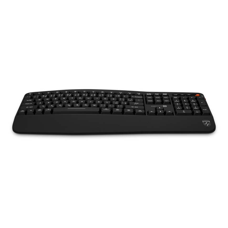 CONNECT IT CKM-6010-CS - Ergonomická bezdrôtová klávesnica a myš 800/1200/1600/2400 DPI s CZ/SK lokalizáciou 1xAA + 2xAAA čierna