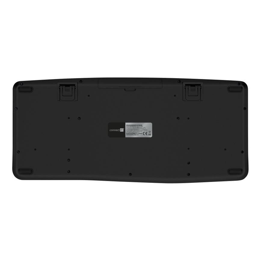 CONNECT IT CKM-6010-CS - Ergonomická bezdrôtová klávesnica a myš 800/1200/1600/2400 DPI s CZ/SK lokalizáciou 1xAA + 2xAAA čierna