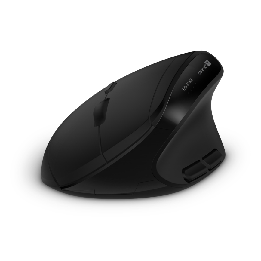 CONNECT IT CKM-6010-CS - Ergonomická bezdrôtová klávesnica a myš 800/1200/1600/2400 DPI s CZ/SK lokalizáciou 1xAA + 2xAAA čierna